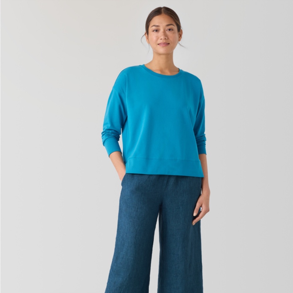 Eileen Fisher Pima cotton Stretch Jersey Box-Top